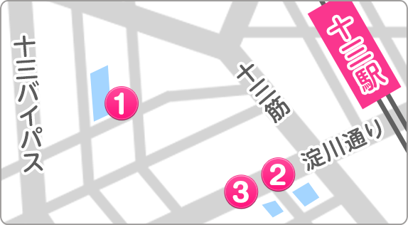 [MAP]十三各待ち合わせ場所