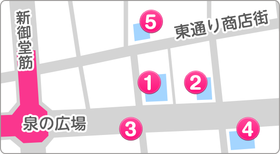 [MAP]梅田各待ち合わせ場所